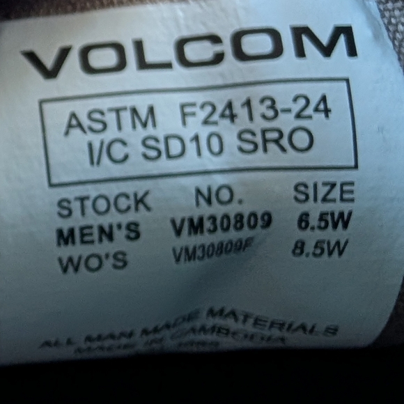 Volcom Workwear Mens Black And White Loafers main image 8